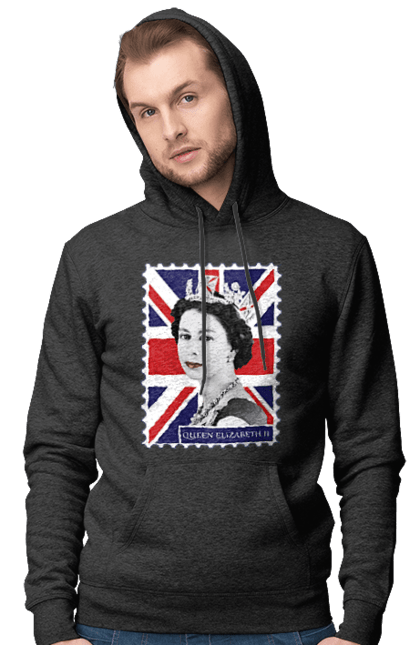 Men's hoodie with prints Queen Elizabeth II. Britain, british, england, platinum jubilee, queen, queen elizabeth, queen elizabeth ii, rip queen elizabeth. 2070702