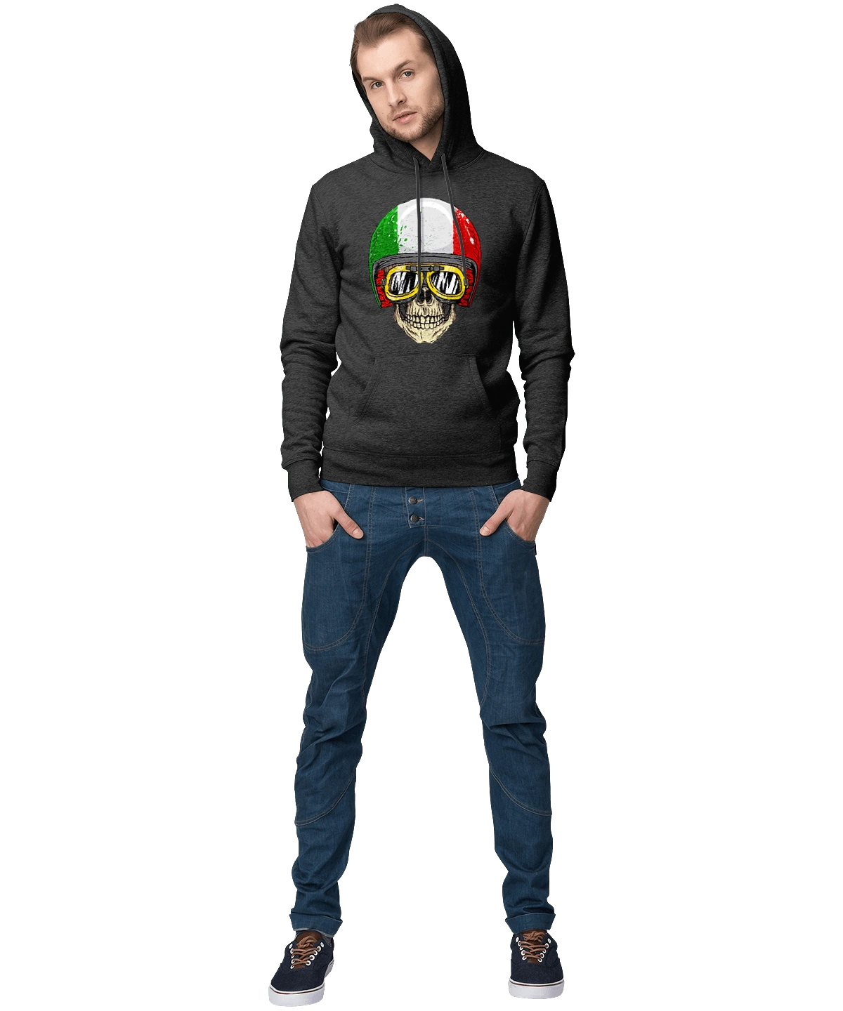 Череп в мотошоломі