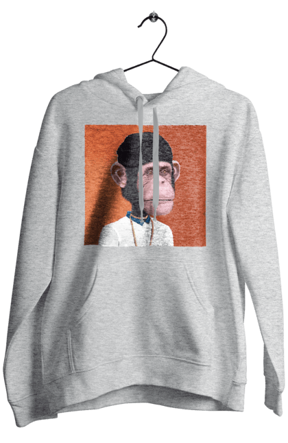 Чоловіче худі з принтом "Мавпочка 4". Nft, персонаж, принти, ручне малювання, футболки. CustomPrint.market