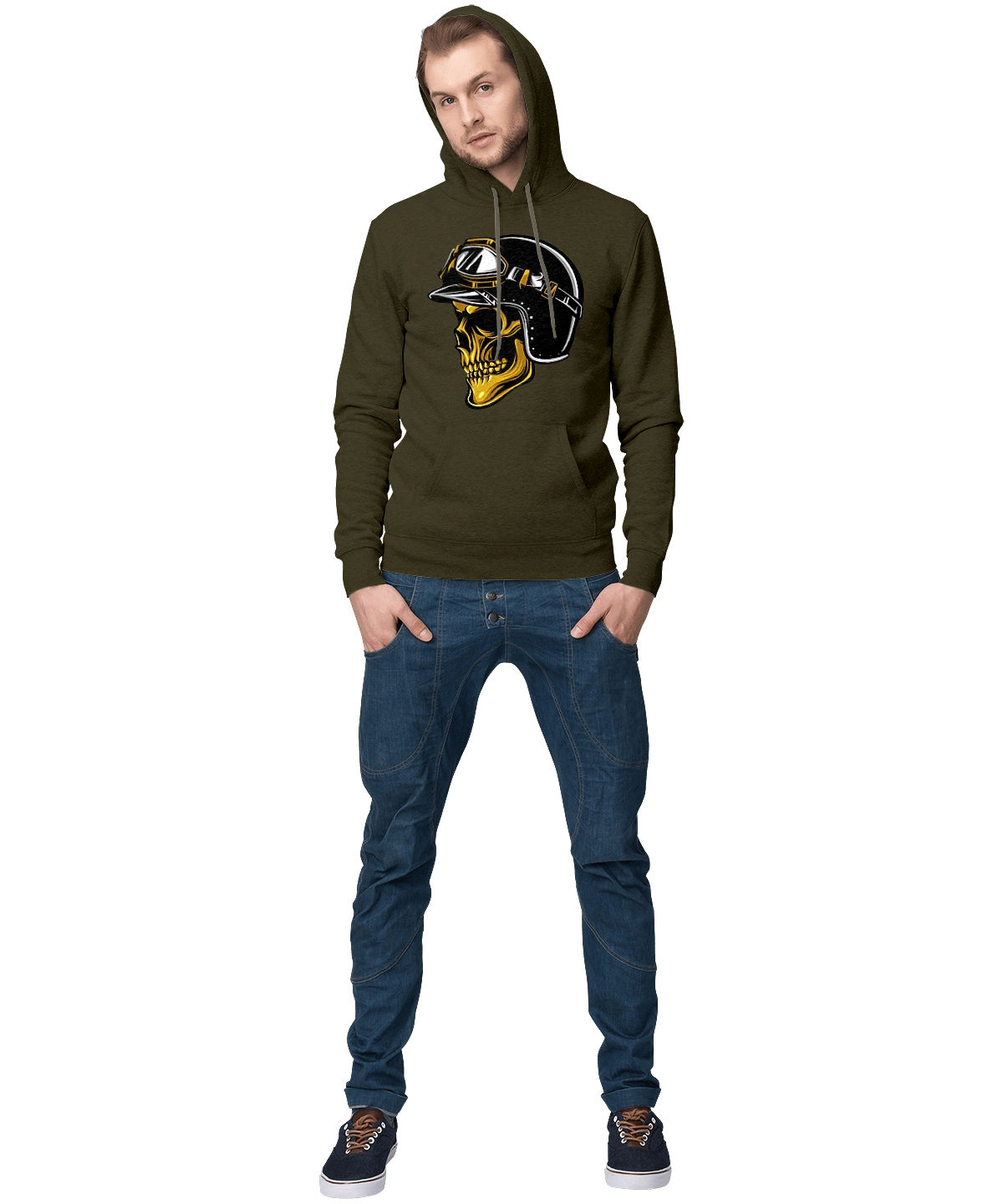 Череп в мотошоломі