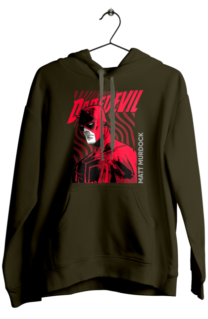 Men's hoodie with prints Daredevil. Daredevil, lawyer, marvel, matt murdock, superhero, television series, tv series. 2070702