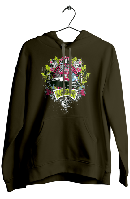 Men`s hoodie with prints Car Show, Summer. Automobile, cards, money, palm, show. 2070702