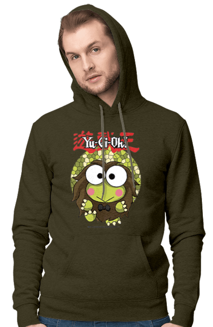 Men's hoodie with prints Yu Gi Oh! Keroppi. Brand, character, hello kitty, keroppi, yu gi oh, yugio. 2070702