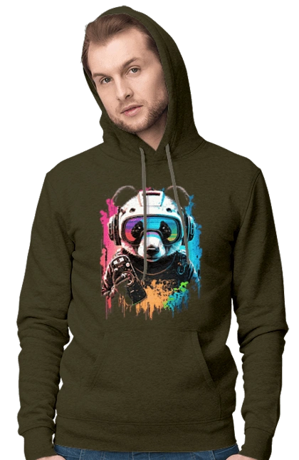 Панда в VR шлеме