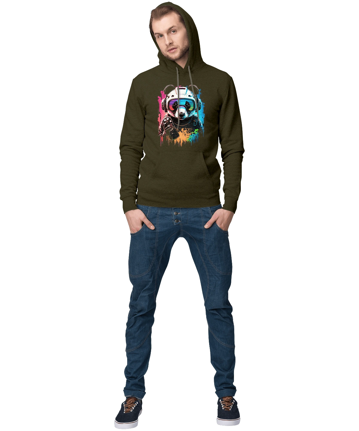 Панда в VR шлеме