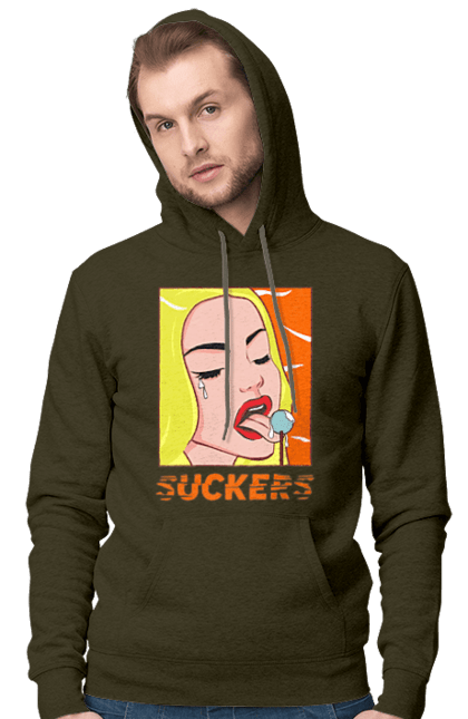 Men`s hoodie with prints Suckers. Chupa chups, cool, funny, humor, meme, sackers. 2070702
