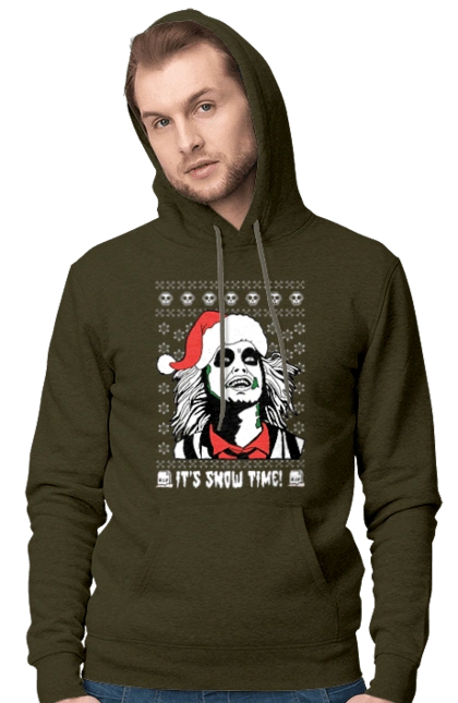 Men`s hoodie with prints Beetlejuice. Beetlejuice, comedy, ghost, horror, movie, tim burton, warner bros. 2070702