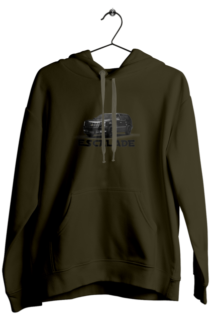 Чоловіче худі з принтом "Каділак". Автомобіль, бізнес клас, джип, ескалада, каділак, машина, позашляховик. 2070702