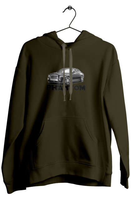 Men`s hoodie with prints Rnols royce. Auto, car, luxury class, phantom, rolls royce, sedan. 2070702