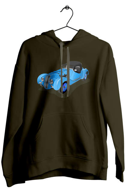 Men`s hoodie with prints Car. Auto, car, classic, old, old machine. 2070702