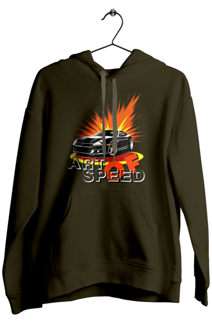 Чоловіче худі з принтом "Швидкість". Авто, автомобіль, гонка, швидкість. 2070702