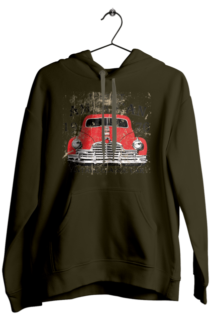 Чоловіче худі з принтом "Машина вінтаж, 1976". 1976, вінтаж, машина. 2070702