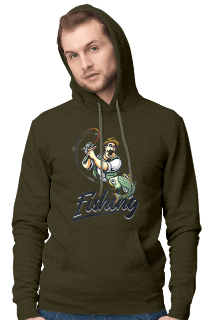 Чоловіче худі з принтом "Рибалка, літо". Відпочинок, літо, рибалка. 2070702