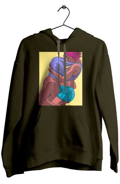 Чоловіче худі з принтом "Чоловік Під Майкою У Дівчата". Пристрасть, сиськи. 2070702