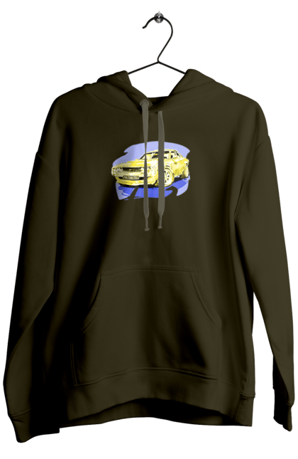 Чоловіче худі з принтом "Український спорткар". Додж челенджер, машина, машини арт, потужність, спортивне авто, спорткар, українське авто, швидкість. 2070702
