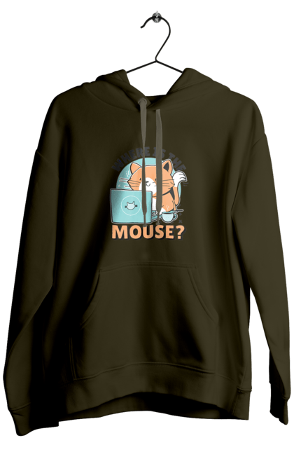 Чоловіче худі з принтом "Де миша?". Angular, c, css, html, it, javascript, jquery, php, python, react, svelt, vue, айтишник, айті, гумор, код, кодувати, прогер, програміст, програмісти, ти ж, ти ж програміст, тиж програміст. 2070702