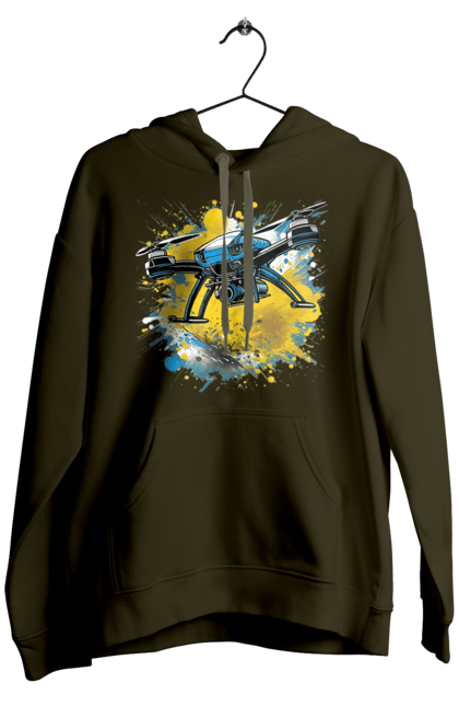 Чоловіче худі з принтом "Дрон". Дрон, зсу, символ україни, україна, фпв дрон. 2070702