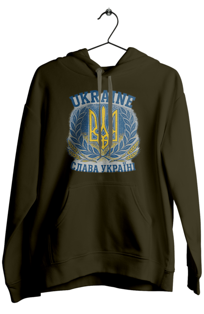 Чоловіче худі з принтом "Слава Україні". Герб україни, героям слава, жовто блакитний, патріотичні, прапор україни, слава україні, тризуб, україна, українська символіка, українські. 2070702