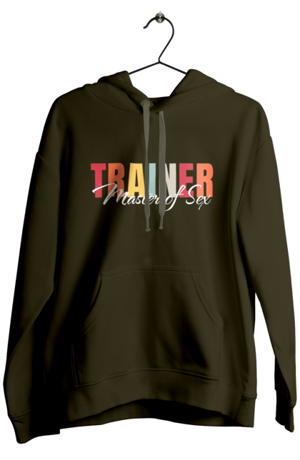 Men`s hoodie with prints Sex master trainer. Master of sex, sex, sex coach, trainer. 2070702