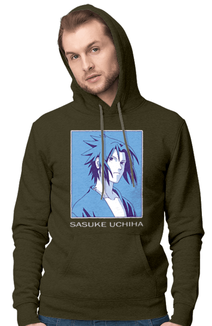 Чоловіче худі з принтом "Наруто Саске Учіха". Naruto, sasuke, sasuke uchiha, аніме, команда 7, команда номер 7, манга, наруто, саске, саске учіха. 2070702