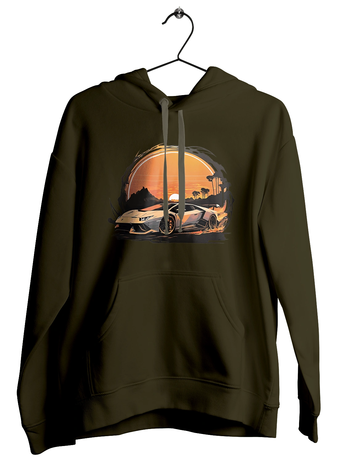 Lamborghini at sunset