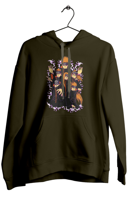 Men's hoodie with prints Naruto Akatsuki. Akatsuki, anime, character, manga, naruto, ninja, pain, tv series, yahiko. 2070702