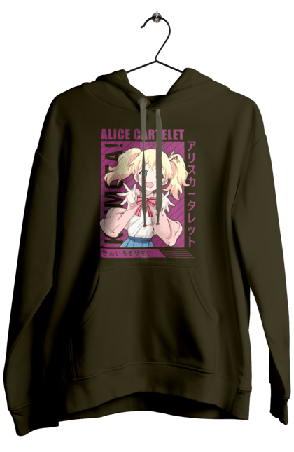 Men's hoodie with prints Kiniro Mosaic Alice Cartelet. Alice, alice cartelet, anime, gold mosaic, kiniro mosaic, kinmoza, manga. 2070702