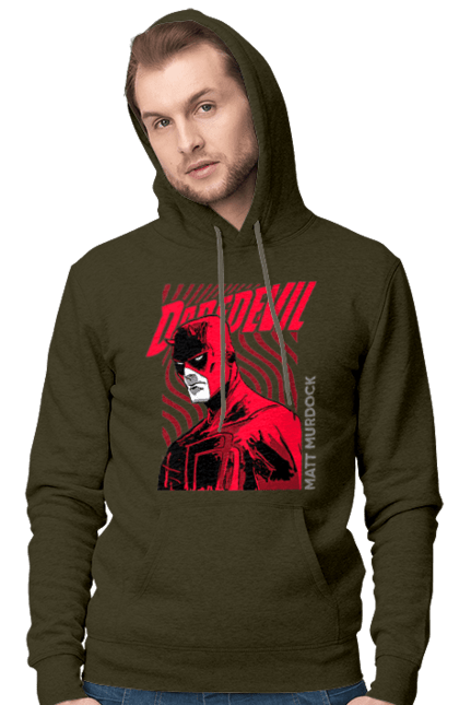 Men's hoodie with prints Daredevil. Daredevil, lawyer, marvel, matt murdock, superhero, television series, tv series. 2070702