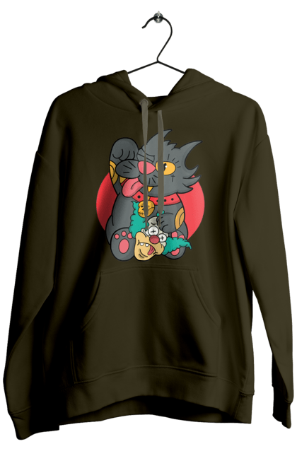 Men`s hoodie with prints The Simpsons Krusty the Clown. Clown, krusty, krusty the clown, simpsons. 2070702