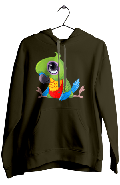 Чоловіче худі з принтом "Папужка". Мило, папуга. 2070702
