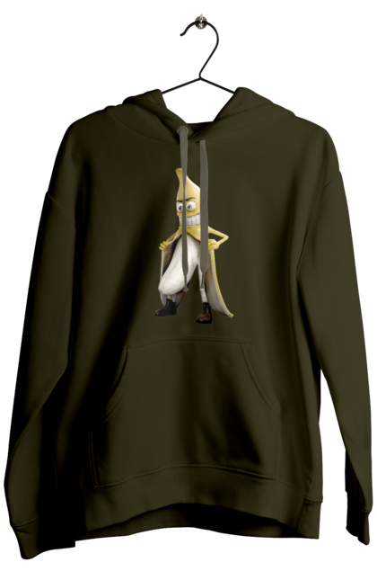Men`s hoodie with prints Banana. Banana, exhibitionist, joke, laughter, sex. 2070702