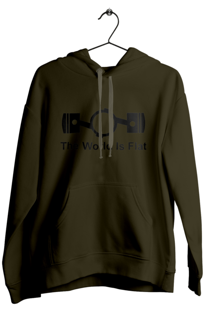 Чоловіче худі з принтом "World Flat". Авто, деталь. 2070702