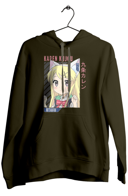 Men's hoodie with prints Kiniro Mosaic Karen Kujo. Anime, gold mosaic, karen, karen kujo, kiniro mosaic, kinmoza, manga. 2070702