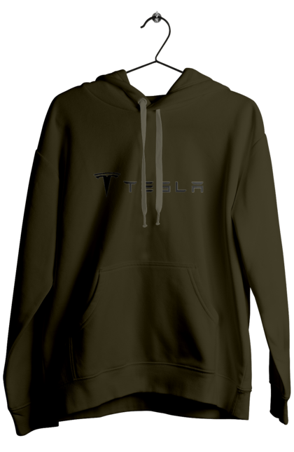 Men`s hoodie with prints Tesla. Tesla. 2070702