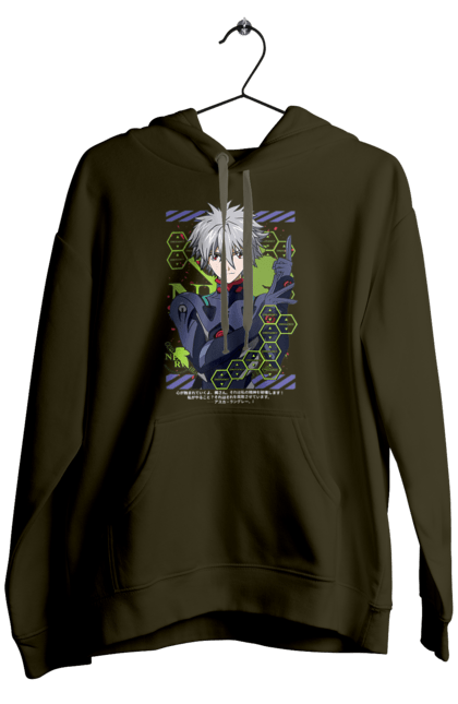 Men's hoodie with prints Evangelion Kaworu. Anime, evangelion, eve, kaworu, kaworu nagisa, manga, neon genesis evangelion, nerve, tv series. 2070702