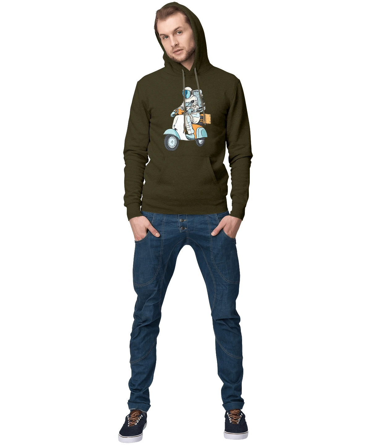 Astronaut on a motorcycle