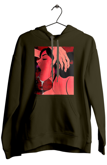 Men`s hoodie with prints Girl Sucks With Saliva. Sex, suck. 2070702