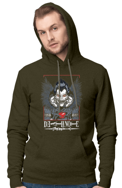 Men's hoodie with prints Death note Ryuk. Anime, death note, god of death, kira, manga, ryuk, shinigami. 2070702