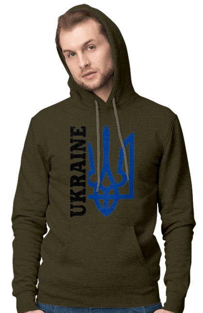 Men`s hoodie with prints Emblem of Ukraine. Country, emblem, ukraine. 2070702