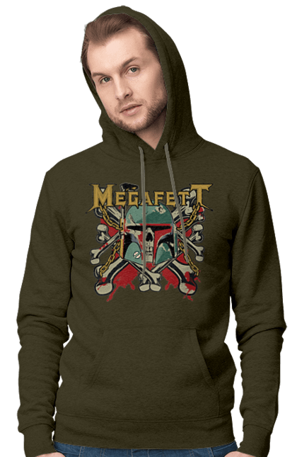 Чоловіче худі з принтом "Megafett". Boba fett, megadeth, megafett, боба фетт, зоряні війни, клон, мисливець за головами. 2070702