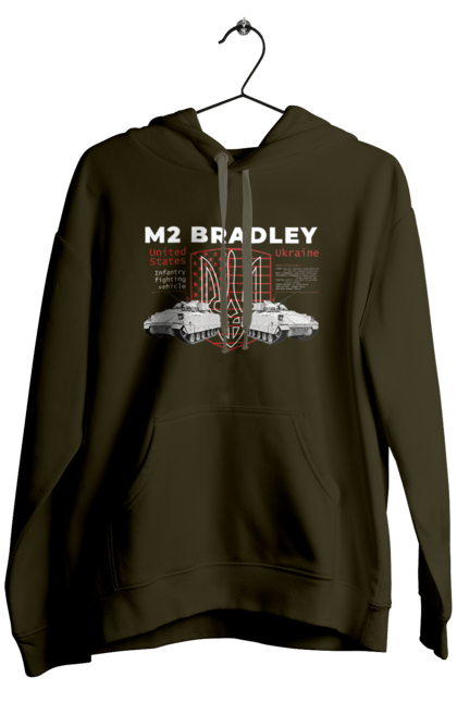 Чоловіче худі з принтом "M2 Bradley". F16, m2 bradley, nasams, zuzana, гаубиця, два герби, залужний, сюзанна. 2070702