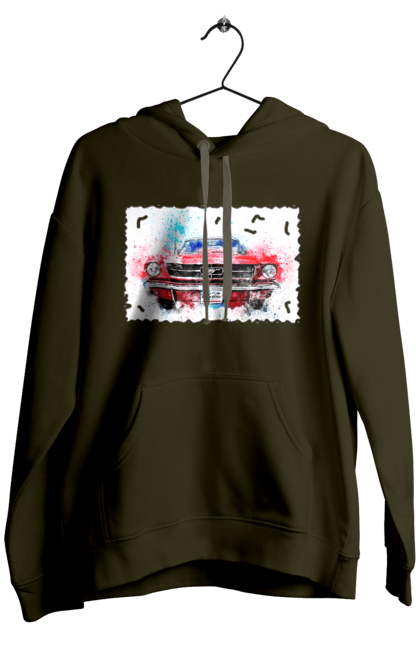 Men`s hoodie with prints Mustang car. Car, donations, help, horse, mustang, mustang car, paypal, road, ukraine, wheel. 2070702