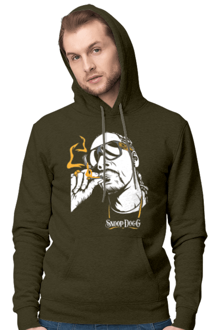 Men's hoodie with prints Snoop Dogg. Actor, musician, producer, rapper, snoop dogg. 2070702