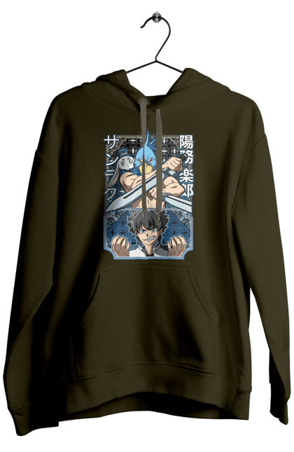 Men's hoodie with prints Shangri La Frontier. Anime, emul, manga, rabbit, shangri la frontier, shangri-la frontier, shonen. 2070702