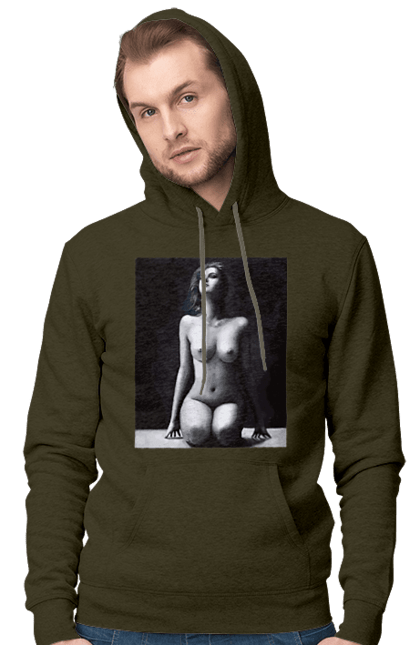 Чоловіче худі з принтом "Краса тіла". Вигини жіночого тіла, грація тіла, груди, жіноче тіло, жіночі груди, краса тіла. 2070702