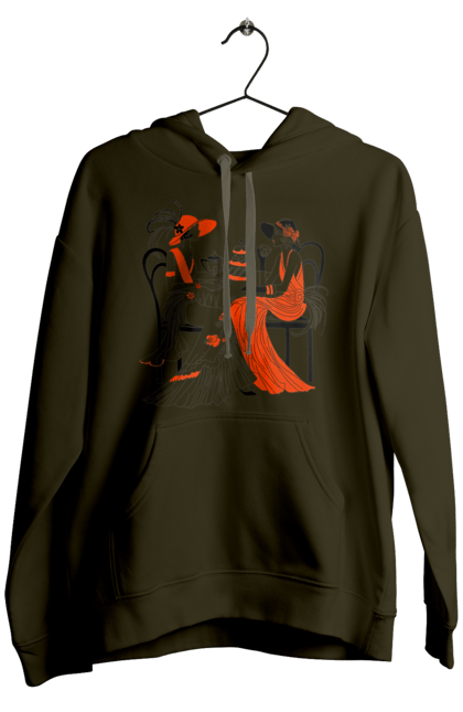 Чоловіче худі з принтом "Дами В Червоному". Дами, посиденьки, чаювання. 2070702