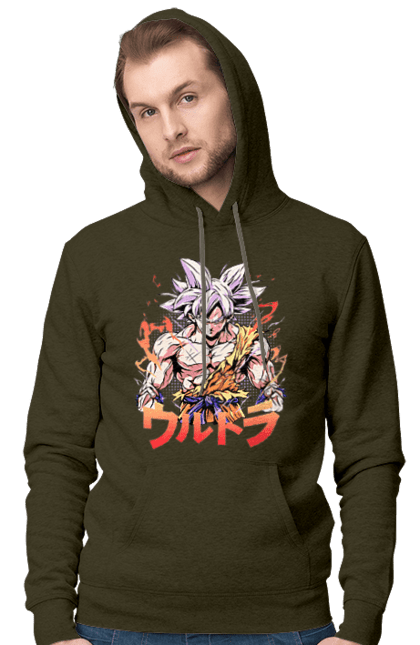 Men's hoodie with prints Dragon Ball Son Goku. Anime, dragon ball, goku, manga, son goku, tv series. 2070702