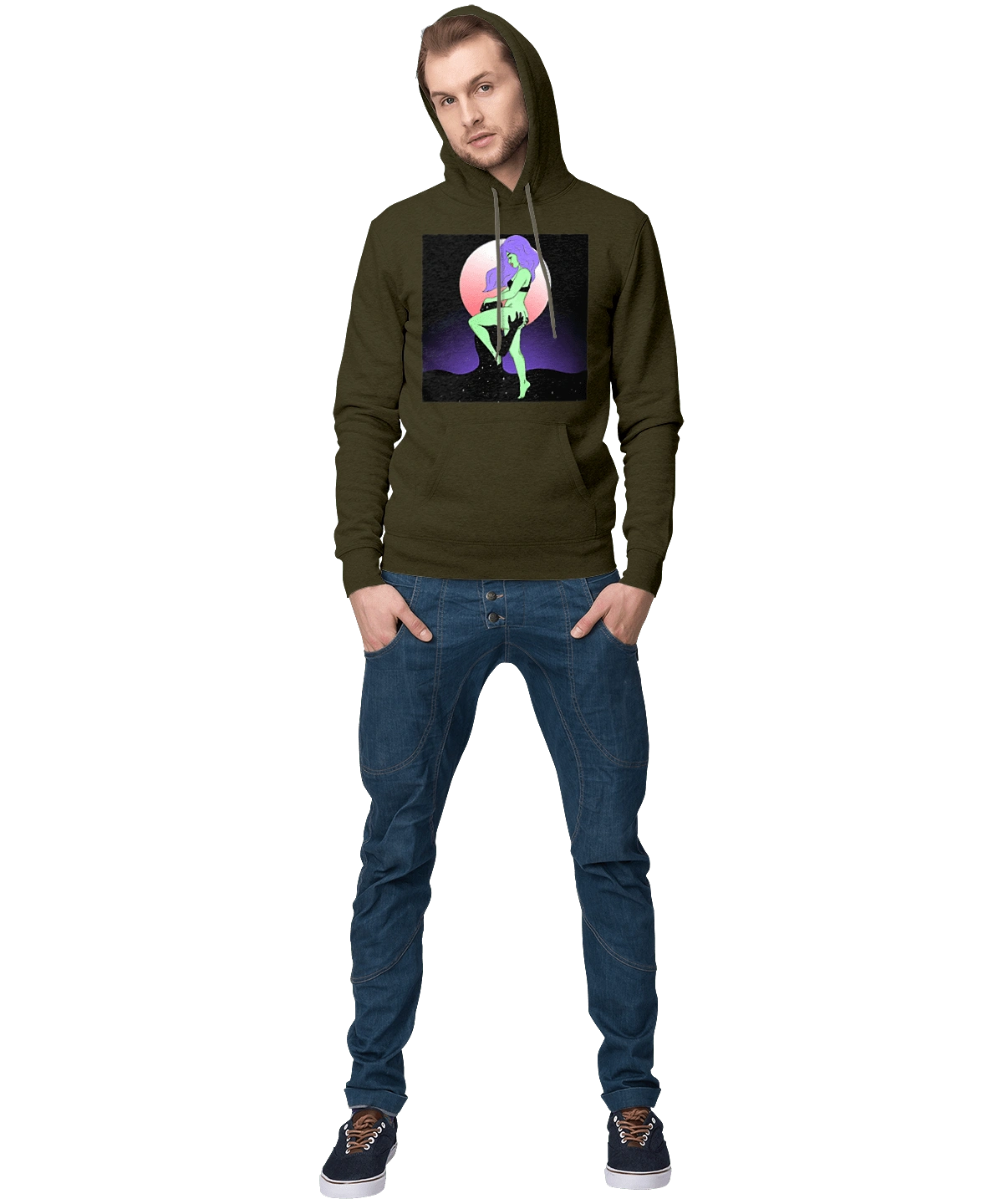 Зеленая Девушка И Луна