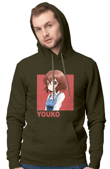 Men's hoodie with prints Kiniro Mosaic Yoko Inokuma. Anime, gold mosaic, kiniro mosaic, kinmoza, manga, yoko, yoko inokuma. 2070702