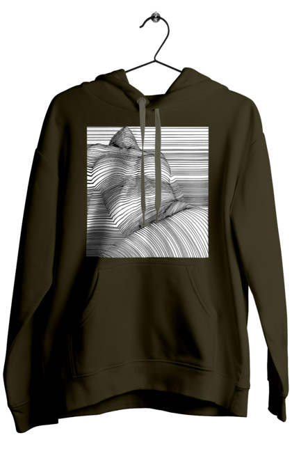 Чоловіче худі з принтом "Дівчина В Смужку". Гола, сиськи. 2070702